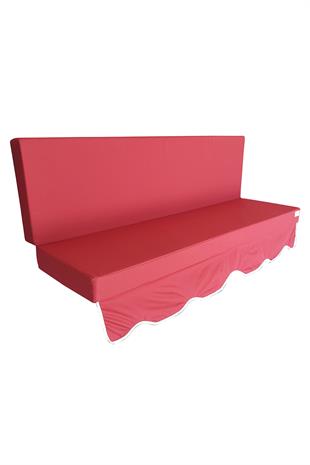 MİRZADE AQUA SALINCAK MİNDERİ SU GEÇİRMEZ KUMAŞ GRİ SÜNGER FERMUARLI SET-salıncak bordo