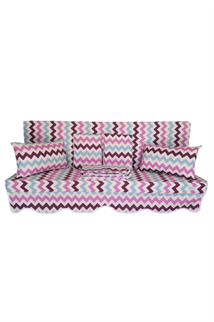 MİRZADE ELİT SALINCAK MİNDERİ SU İTİCİ KUMAŞ GRİ SÜNGER FERMUARLI SET--prm 042160 v4