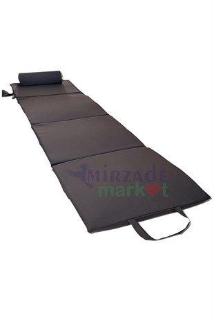 Mi̇rzade Lüks Plaj Mi̇nderi̇ Çanta Katlanir Su Geçi̇rmez-Koyu Gri̇ | Yastıklı, Fermuarlı, Çantalı Lüks Plaj Minderi – 50x180x3 cm