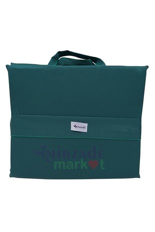 Mi̇rzade Lüks Plaj Mi̇nderi̇ Çanta Katlanir Su Geçi̇rmez-Petrol | Yastıklı, Fermuarlı, Çantalı Lüks Plaj Minderi – 50x180x3 cm