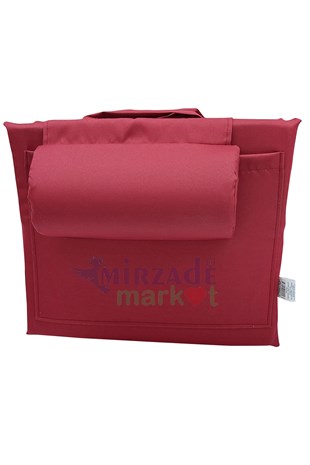Mi̇rzade Lüks Plaj Mi̇nderi̇ Çanta Katlanir Su Geçi̇rmez-Bordo | Yastıklı, Fermuarlı, Çantalı Lüks Plaj Minderi – 50x180x3 cm