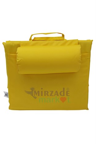Mi̇rzade Lüks Plaj Mi̇nderi̇ Çanta Katlanir Su Geçi̇rmez-Sari | Yastıklı, Fermuarlı, Çantalı Lüks Plaj Minderi – 50x180x3 cm
