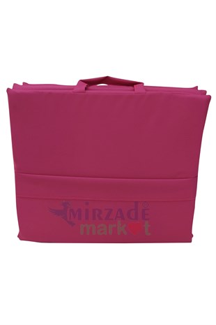 Mi̇rzade Lüks Plaj Mi̇nderi̇ Çanta Katlanir Su Geçi̇rmez-Pembe | Yastıklı, Fermuarlı, Çantalı Lüks Plaj Minderi – 50x180x3 cm