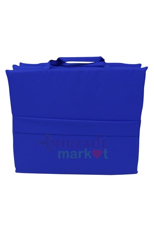 Mi̇rzade Lüks Plaj Mi̇nderi̇ Çanta Katlanir Su Geçi̇rmez-Saks Mavi̇ | Yastıklı, Fermuarlı, Çantalı Lüks Plaj Minderi – 50x180x3 cm