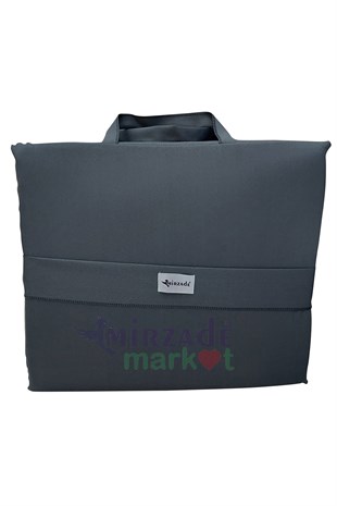 Mi̇rzade Lüks Plaj Mi̇nderi̇ Çanta Katlanir Su Geçi̇rmez-Koyu Gri̇ | Yastıklı, Fermuarlı, Çantalı Lüks Plaj Minderi – 50x180x3 cm