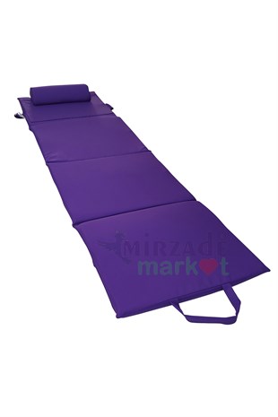 Mi̇rzade Lüks Plaj Mi̇nderi̇ Çanta Katlanir Su Geçi̇rmez-Mor | Yastıklı, Fermuarlı, Çantalı Lüks Plaj Minderi – 50x180x3 cm