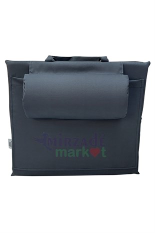 Mi̇rzade Lüks Plaj Mi̇nderi̇ Çanta Katlanir Su Geçi̇rmez-Koyu Gri̇ | Yastıklı, Fermuarlı, Çantalı Lüks Plaj Minderi – 50x180x3 cm