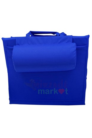 Mi̇rzade Lüks Plaj Mi̇nderi̇ Çanta Katlanir Su Geçi̇rmez-Saks Mavi̇ | Yastıklı, Fermuarlı, Çantalı Lüks Plaj Minderi – 50x180x3 cm