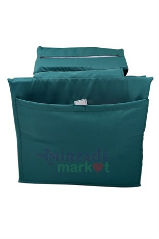 Mi̇rzade Lüks Plaj Mi̇nderi̇ Çanta Katlanir Su Geçi̇rmez-Petrol | Yastıklı, Fermuarlı, Çantalı Lüks Plaj Minderi – 50x180x3 cm