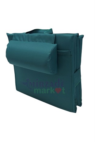 Mi̇rzade Lüks Plaj Mi̇nderi̇ Çanta Katlanir Su Geçi̇rmez-Petrol | Yastıklı, Fermuarlı, Çantalı Lüks Plaj Minderi – 50x180x3 cm