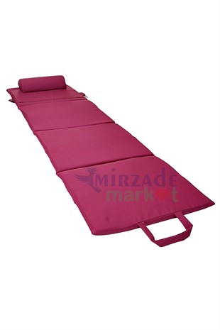 Mi̇rzade Lüks Plaj Mi̇nderi̇ Çanta Katlanir Su Geçi̇rmez-Pembe | Yastıklı, Fermuarlı, Çantalı Lüks Plaj Minderi – 50x180x3 cm