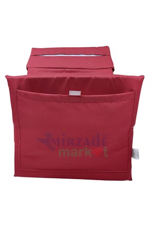 Mi̇rzade Lüks Plaj Mi̇nderi̇ Çanta Katlanir Su Geçi̇rmez-Bordo | Yastıklı, Fermuarlı, Çantalı Lüks Plaj Minderi – 50x180x3 cm