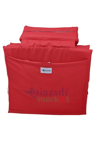 Mi̇rzade Lüks Plaj Mi̇nderi̇ Çanta Katlanir Su Geçi̇rmez-Kirmizi | Yastıklı, Fermuarlı, Çantalı Lüks Plaj Minderi – 50x180x3 cm