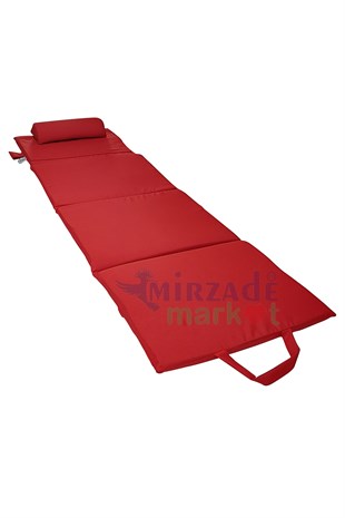 Mi̇rzade Lüks Plaj Mi̇nderi̇ Çanta Katlanir Su Geçi̇rmez-Kirmizi | Yastıklı, Fermuarlı, Çantalı Lüks Plaj Minderi – 50x180x3 cm