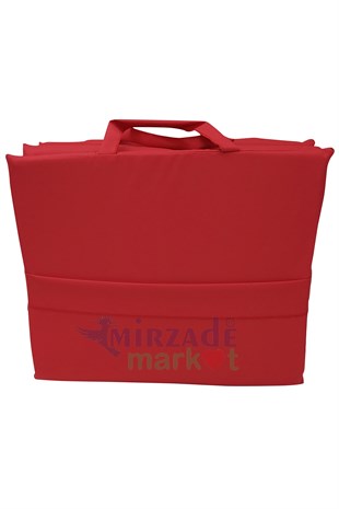 Mi̇rzade Lüks Plaj Mi̇nderi̇ Çanta Katlanir Su Geçi̇rmez-Kirmizi | Yastıklı, Fermuarlı, Çantalı Lüks Plaj Minderi – 50x180x3 cm