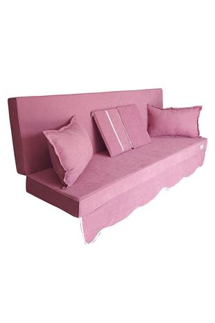 MİRZADE SOFA SOFT KUMAŞ TENTESİZ 28 DNS SÜNGER  SALINCAK MİNDERİ-sofa salıncak pembe