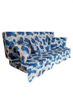 MİRZADE SOFA SOFT KUMAŞ TENTESİZ 28 DNS SÜNGER  SALINCAK MİNDERİ-sofa salıncak turkuaz altıgen
