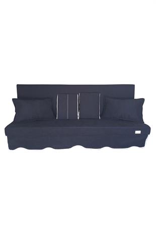 MİRZADE SOFA SOFT KUMAŞ TENTESİZ 28 DNS SÜNGER  SALINCAK MİNDERİ-sofa salıncak siyah
