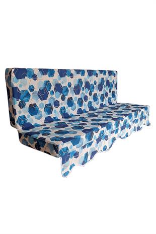 MİRZADE SOFA SOFT KUMAŞ TENTESİZ 28 DNS SÜNGER  SALINCAK MİNDERİ-sofa salıncak turkuaz altıgen