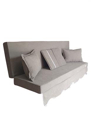 MİRZADE SOFA SOFT KUMAŞ TENTESİZ 28 DNS SÜNGER  SALINCAK MİNDERİ-sofa salıncak açık gri