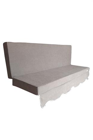 MİRZADE SOFA SOFT KUMAŞ TENTESİZ 28 DNS SÜNGER  SALINCAK MİNDERİ-sofa salıncak açık gri