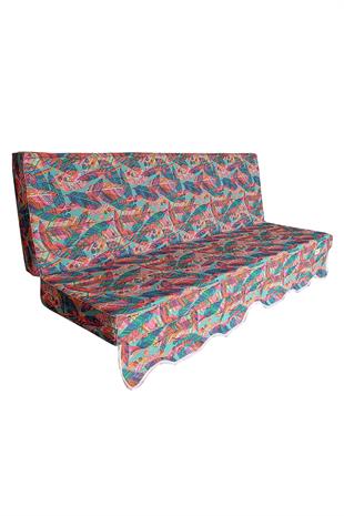 MİRZADE SOFA SOFT KUMAŞ TENTESİZ 28 DNS SÜNGER  SALINCAK MİNDERİ-sofa salıncak pembe akasya