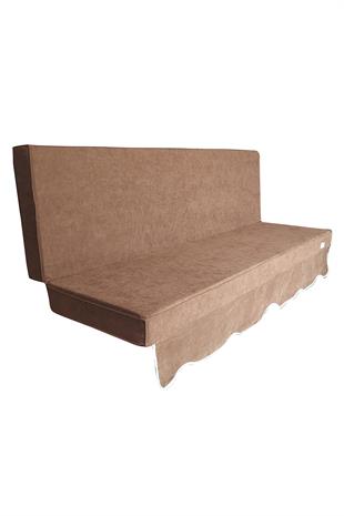 MİRZADE SOFA SOFT KUMAŞ TENTESİZ 28 DNS SÜNGER  SALINCAK MİNDERİ-sofa salıncak kahve