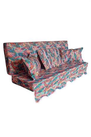 MİRZADE SOFA SOFT KUMAŞ TENTESİZ 28 DNS SÜNGER  SALINCAK MİNDERİ-sofa salıncak pembe akasya