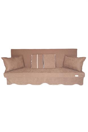 MİRZADE SOFA SOFT KUMAŞ TENTESİZ 28 DNS SÜNGER  SALINCAK MİNDERİ-sofa salıncak kahve