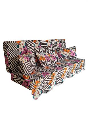 MİRZADE SOFA SOFT KUMAŞ TENTESİZ 28 DNS SÜNGER  SALINCAK MİNDERİ-sofa salıncak siyah sarmaşık