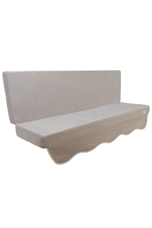MİRZADE SOFA SOFT KUMAŞ TENTESİZ 28 DNS SÜNGER  SALINCAK MİNDERİ-sofa salıncak açık bej
