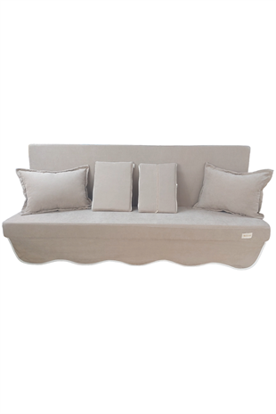 MİRZADE SOFA SOFT KUMAŞ TENTESİZ 28 DNS SÜNGER  SALINCAK MİNDERİ-sofa salıncak açık bej