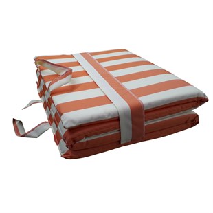 Mi̇Rzade Plaj Mi̇Nderi̇ Çanta Katlanir Su Geçi̇Rmez-Turuncu/Krem | Katlanır, Su Geçirmez Plaj Minderi – 50X180X3 Cm | Katlanır, Su Geçirmez Plaj Minderi – 50x180x3 cm