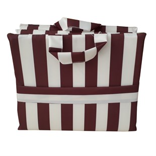 Mi̇Rzade Plaj Mi̇Nderi̇ Çanta Katlanir Su Geçi̇Rmez-Bordo Krem | Katlanır, Su Geçirmez Plaj Minderi – 50X180X3 Cm | Katlanır, Su Geçirmez Plaj Minderi – 50x180x3 cm