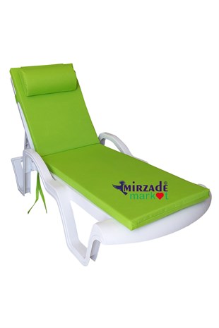 Mi̇rzade Şezlong Mi̇nderi̇ Lüks Su Geçi̇rmez Kumaş Yastikli Gri̇ Süngerli̇ Fermuarli-Fistik Yeşi̇l | Yastıklı Lüks Şezlong Minderi – 5 cm Sünger