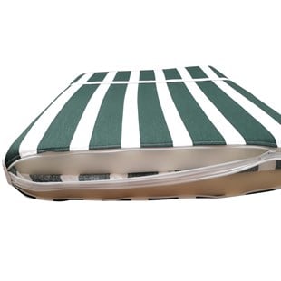 Şezlong Mi̇nderi̇ Medi̇an Pam./Pol. Kumaş Fermuarli-Yeşi̇l/Beyaz | Su Geçirmez Şezlong Minderi – 5 cm Sünger