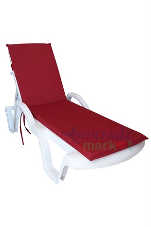 Mi̇rzade Şezlong Mi̇nderi̇ Standart  Su Geçi̇rmez Malzeme-Bordo | Su Geçirmez Şezlong Minderi – 5 cm Sünger