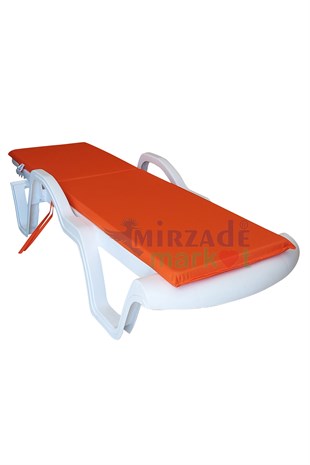 Mi̇rzade Şezlong Mi̇nderi̇ Standart  Su Geçi̇rmez Malzeme-Turuncu | Su Geçirmez Şezlong Minderi – 5 cm Sünger