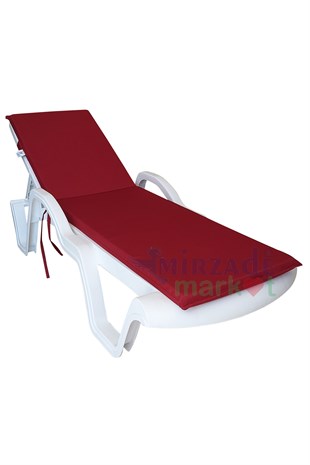 Mi̇rzade Şezlong Mi̇nderi̇ Standart  Su Geçi̇rmez Malzeme-Bordo | Su Geçirmez Şezlong Minderi – 5 cm Sünger