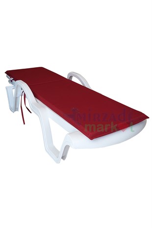 Mi̇rzade Şezlong Mi̇nderi̇ Standart  Su Geçi̇rmez Malzeme-Bordo | Su Geçirmez Şezlong Minderi – 5 cm Sünger