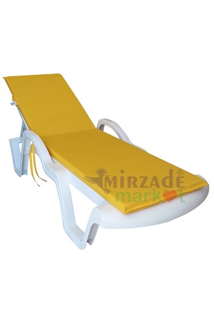 Mi̇rzade Şezlong Mi̇nderi̇ Standart Su Geçi̇rmez Malzeme-Sari | Su Geçirmez Şezlong Minderi – 5 cm Sünger