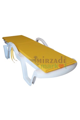 Mi̇rzade Şezlong Mi̇nderi̇ Standart Su Geçi̇rmez Malzeme-Sari | Su Geçirmez Şezlong Minderi – 5 cm Sünger