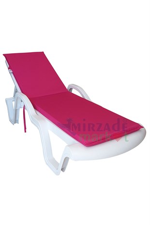 Mi̇rzade Şezlong Mi̇nderi̇ Standart Su Geçi̇rmez Malzeme-Pembe | Su Geçirmez Şezlong Minderi – 5 cm Sünger