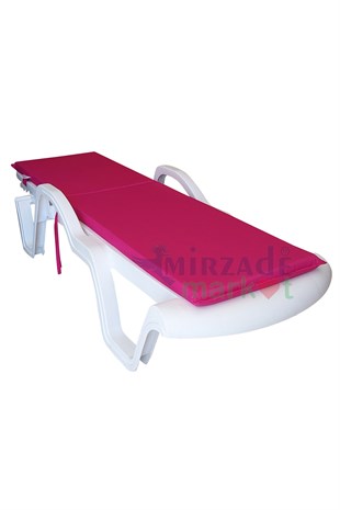 Mi̇rzade Şezlong Mi̇nderi̇ Standart Su Geçi̇rmez Malzeme-Pembe | Su Geçirmez Şezlong Minderi – 5 cm Sünger