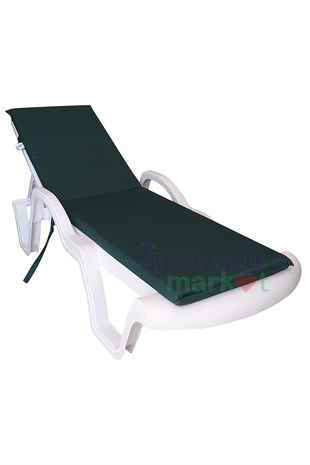 Mi̇rzade Şezlong Mi̇nderi̇ Standart Su Geçi̇rmez Malzeme-Koyu Yeşi̇l | Su Geçirmez Şezlong Minderi – 5 cm Sünger