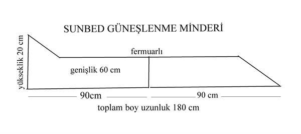 Katlanır Sunbed Güneşlenme Minderi - Koyu gri | Taşınabilir, Su Geçirmez | Mirzade