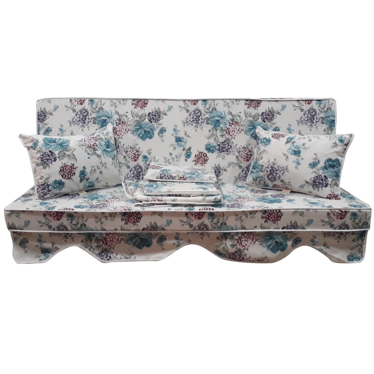ELİT SALINCAK MİNDERİ TAÇ SU İTİCİ KUMAŞ GRİ SÜNGER FERMUARLI KOMPLE SET-33109-01