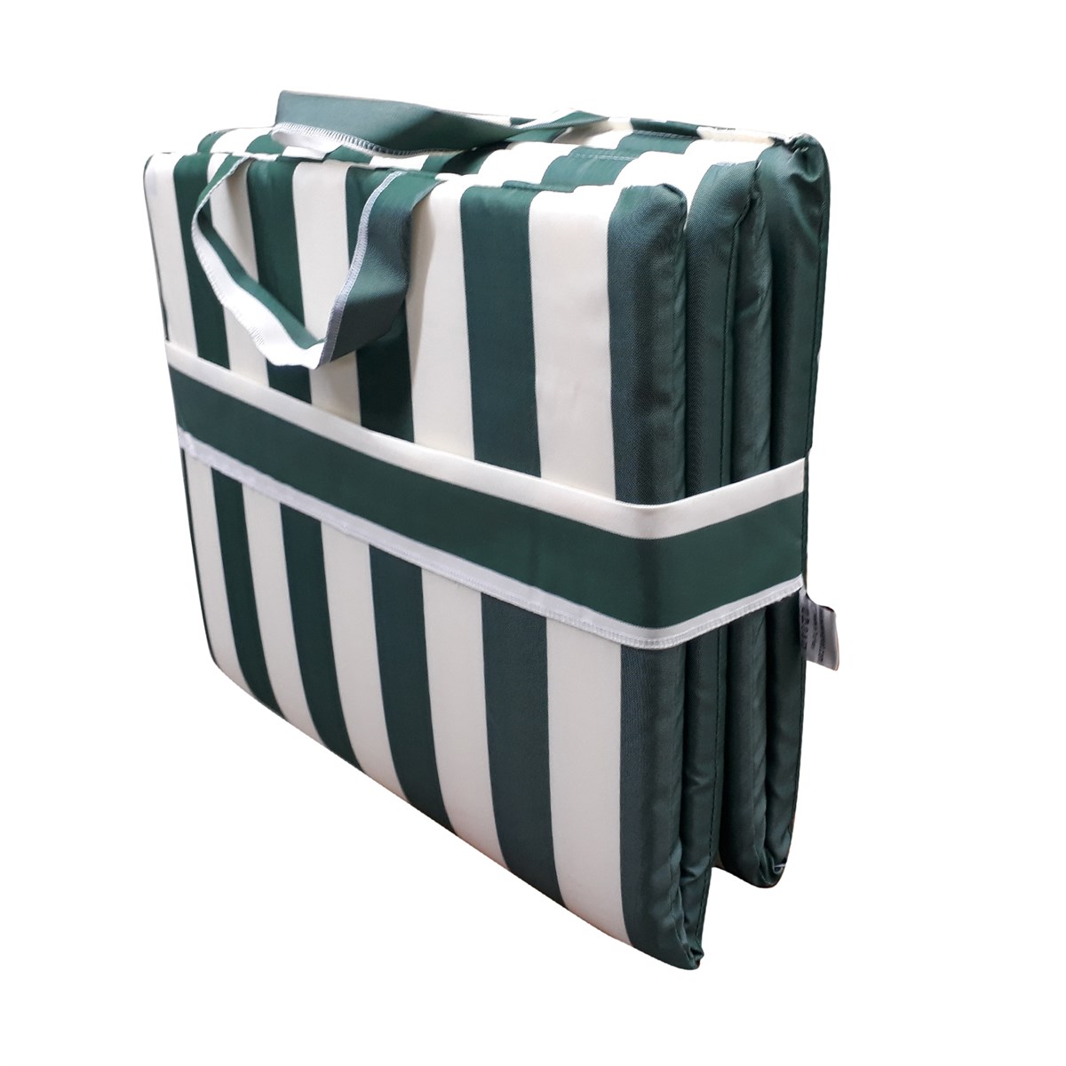 ŞEZLONG MİNDERİ ÇANTA KATLANIR SU GEÇİRMEZ KUMAŞ RAHAT TAŞINIR-YEŞİL KREM