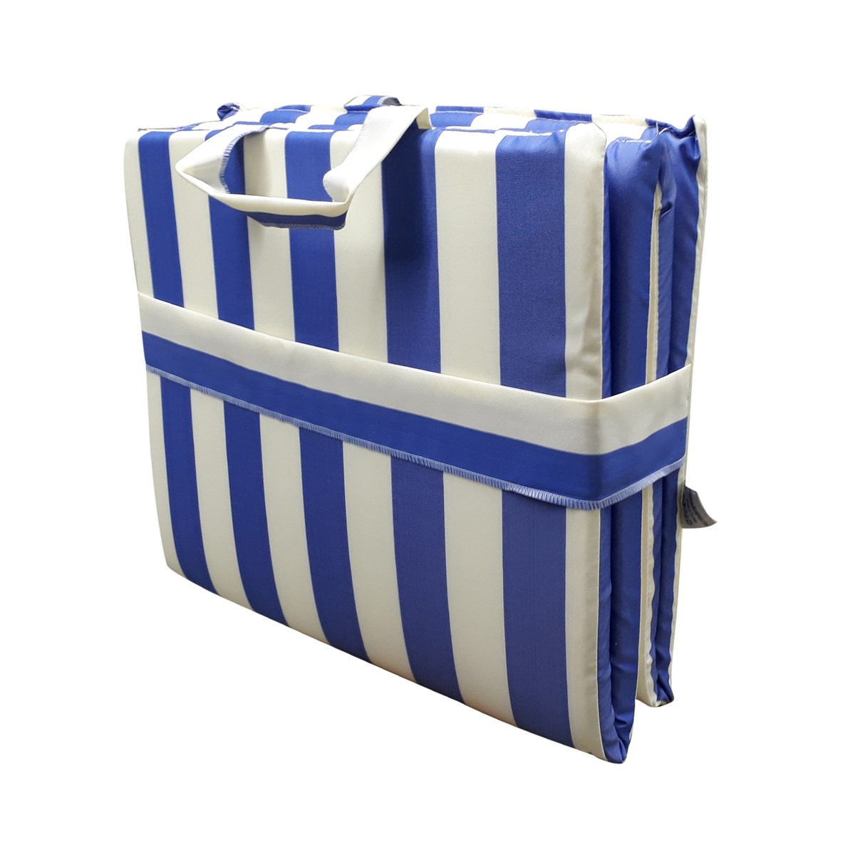 ŞEZLONG MİNDERİ ÇANTA KATLANIR SU GEÇİRMEZ KUMAŞ RAHAT TAŞINIR-MAVİ KREM