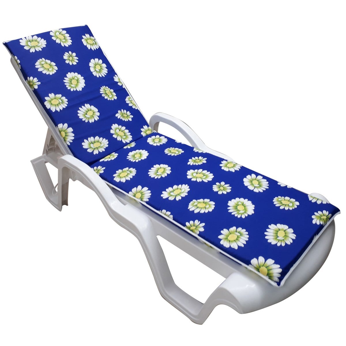 ŞEZLONG MİNDERİ PAM./POL. KUMAŞ FERMUARLI BİYELİ 5 CM SÜNGER-PAPATYA